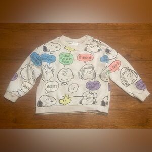 Zara Peanuts Kids Sweatshirt 3-4 Years